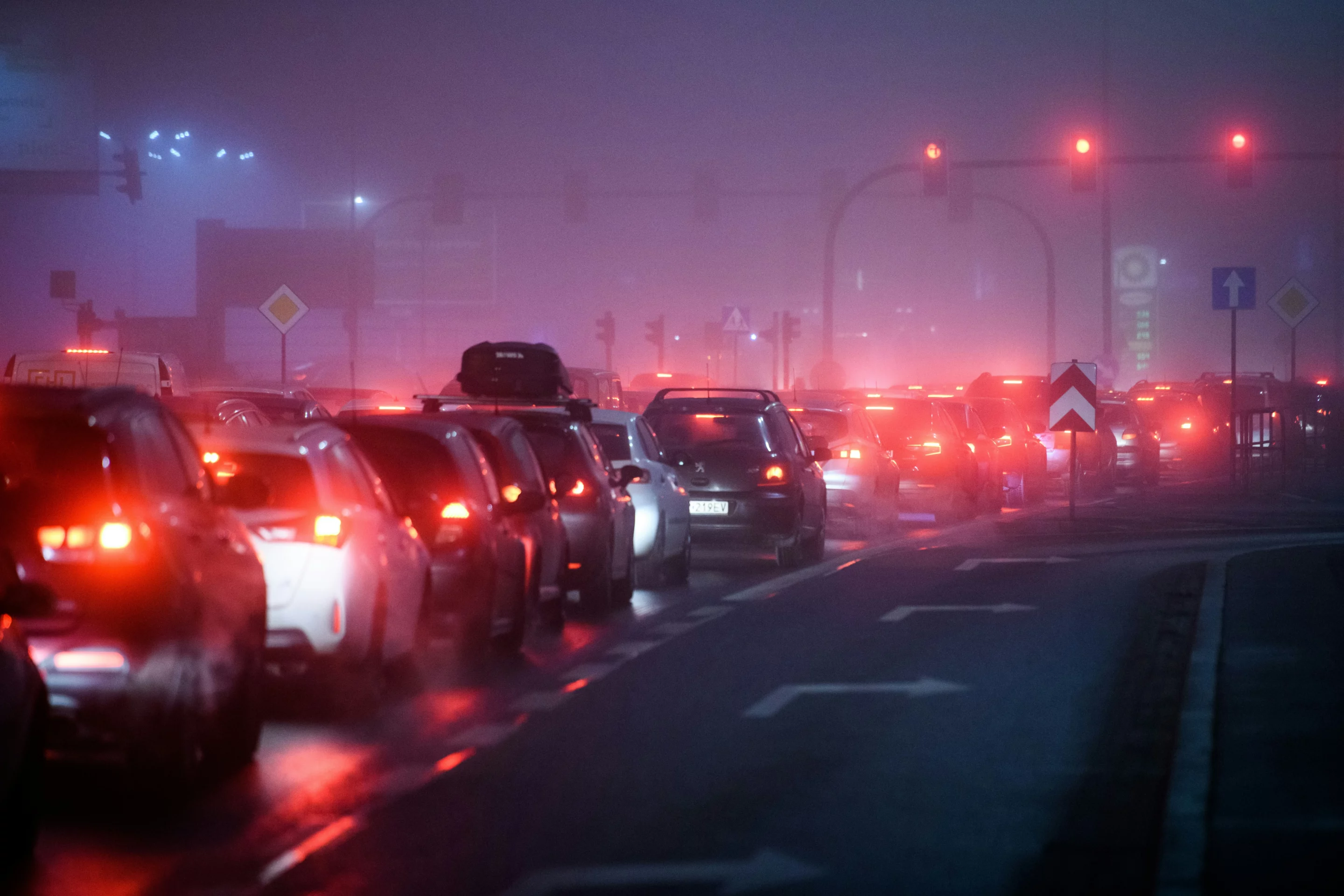 embouteillage et pollution de l'air